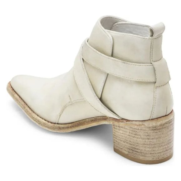 FREE PEOPLE Back Loop Ankle BOOTS Size 39.5 9.5 Ecru Leather Western NEW $148 - Picture 6 of 14